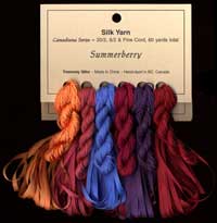 Canadiana Series – Summerberry: Bordello 20, Italian Plum 957, Opera Velvet 42, Bachelor's Button 7, Pondicherry 21, Cantaloupe 31 Canadiana Series – Summerberry: Bordello 20, Italian Plum 957, Opera Velvet 42, Bachelor's Button 7, Pondicherry 21, Cantaloupe 31