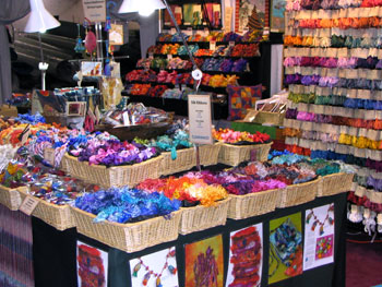hand-dyed silk embroidery thread and ribbon