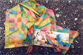 hand woven silk scarf