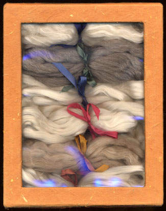 6 types of silk roving (sliver) blends