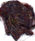 multicoloured silk fibres