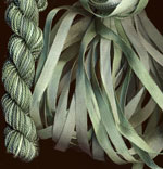 montano series fine cord silk thread and 3.5mm silk ribbon in aussie green montano series fine cord silk thread and 3.5mm silk ribbon in aussie green