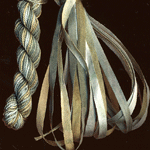 montano series fine cord silk thread and 3.5mm silk ribbon in desert green montano series fine cord silk thread and 3.5mm silk ribbon in desert green