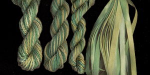 montano series fine cord silk thread and 3.5mm silk ribbon in spring green montano series fine cord silk thread and 3.5mm silk ribbon in spring green