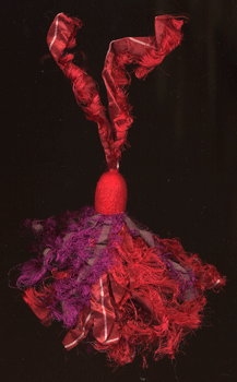 Tassel made with sari strips