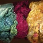 hand-dyed degummed throwsters silk