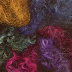 hand-dyed natural silk in sericin