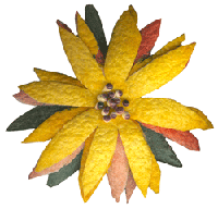 Flower made from silk cocoons by Karen Selk