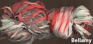 7mm hand-dyed variegated silk ribbon
