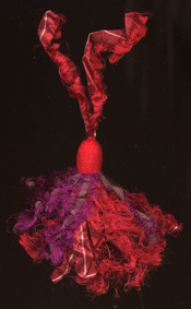 tassel made with recycled sari silk