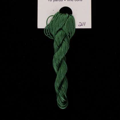 211 Triumph Green - Thread, Tranquility (fine cord): click to enlarge