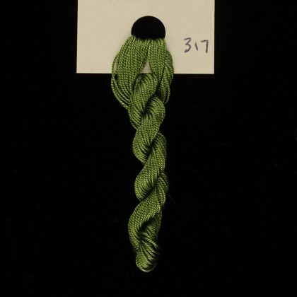  317 Green Tourmaline - Thread, Tranquility (fine cord): click to enlarge
