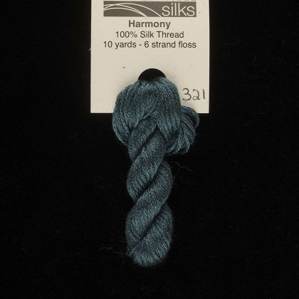  321 Teal Ocean - Thread, Harmony (6-strand silk floss): click to enlarge