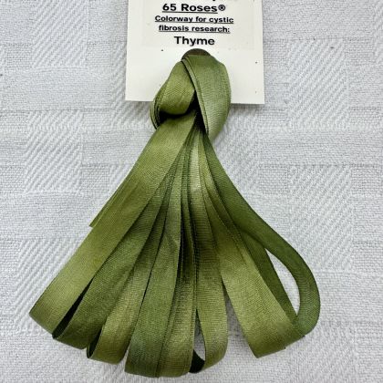 65 Roses® 'Thyme' - 7mm Silk Ribbon: click to enlarge