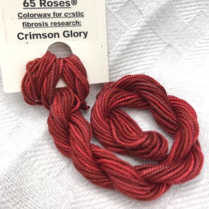      65 Roses® 'Crimson Glory' - Thread, Shinju (#5 silk perle): click to enlarge