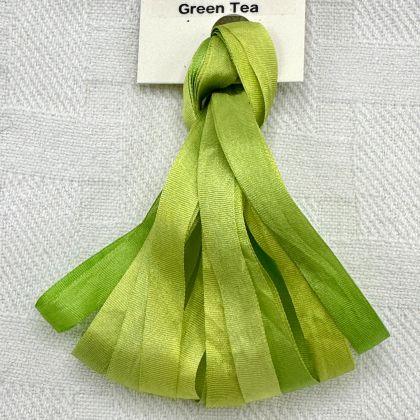      65 Roses® 'Green Tea' -  7mm Silk Ribbon: click to enlarge