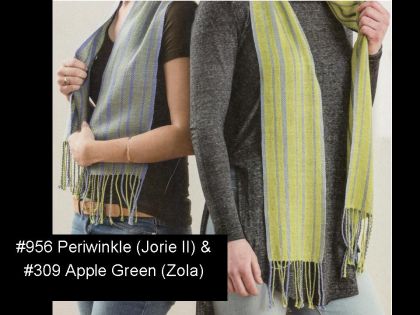 Kit - Rigid Heddle Weaving - "Light & Dark Fibonacci Stripes" Silk Scarves: click to enlarge