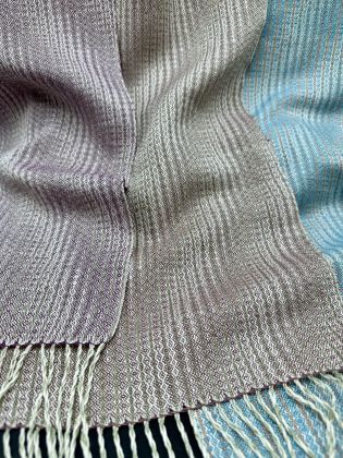 Kit - Weaving - "A Winter Confection" Scarves by Sandra Hutton: click to enlarge