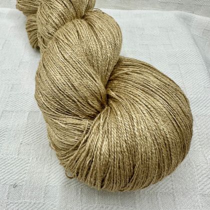 Caramel - 100% Organic Muga (Wild Silk) Spun Yarn, 20/2, lace weight: click to enlarge
