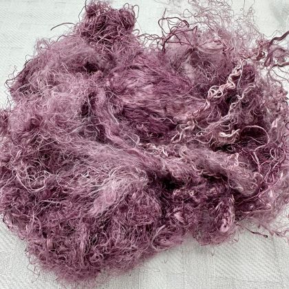 Hand-dyed Degummed Throwsters Silk - 'Evening Spirit': click to enlarge