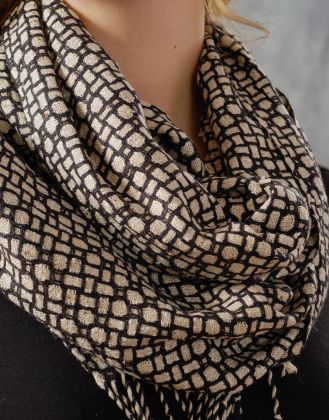 Kit - Weaving - **Exclusive** "Mosaic" Scarf Kit by Muffy Young: click to enlarge