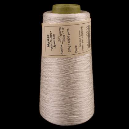 Myōjō - 100% Bombyx Spun Silk Yarn 60/2, thread weight (on cones): click to enlarge