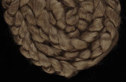 Organic Peduncle Tasar Silk Combed Top/Sliver (A1 Grade) Wild Silk -  50g: click to enlarge