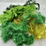 Hand-dyed Degummed Throwsters Silk - 'Eat Your Greens'