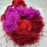 Hand-dyed Degummed Throwsters Silk - 'Wild Berries'