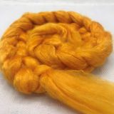  Limited Edition &quot;Neon Sunflowers&quot; - Hand-dyed Tussah Combed Top/Sliver   25g