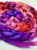 Bombyx Silk from China, Salt Spring Island Limited Edition 'Hugs & Kisses' - Combed Top/Sliver 25g