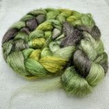 Salt Spring Island Limited Edtion 'Green Meadow' - Tussah Silk Combed Top/Sliver 25g