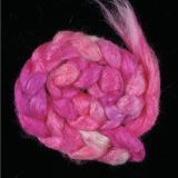 Salt Spring Island 'Screamin' Pinks' - Tussah Silk Combed Top/Sliver 25g
