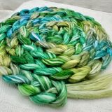 Silk/Cotton Combed Top/Sliver in Salt Spring Island Limited Edition colorway - 'Mountain Meadow'  25g