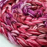 Silk/Cotton Combed Top/Sliver in Salt Spring Island Limited Edition colorway - 'Ribbon Candy'  25g