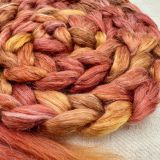 Silk/Retted Bamboo Combed Top/Sliver in Salt Spring Island Limited Edition colorway - 'Cedar Chest'  25g