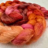 Salt Spring Island Limited Edtion 'Rainbow Sherbet' - Tussah Silk Combed Top/Sliver 25g