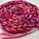 Silk/Cotton Combed Top/Sliver in Salt Spring Island Limited Edition colorway - 'Ribbon Candy'  25g