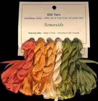 Canadiana Series – Somerside: Pheasant Green 952, Tequila Sunrise 951, Narcissus 38, Maize 37, Sundance 36, Persimmon 9513