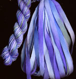 montano series fine cord silk thread and 3.5mm silk ribbon in abalone