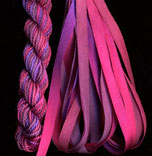 montano series fine cord silk thread and 3.5mm silk ribbon in orchid
