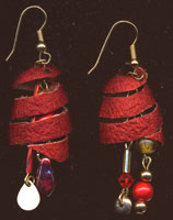 Silk cocoon earrings