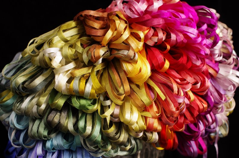 74 Montano colorways in 3.5mm silk ribbon