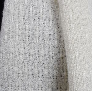 Soft & Elegant scarves--detail of huck weave structure