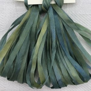 3.5mm silk ribbon dyed in 65 Roses limited edition Ocean Kelp