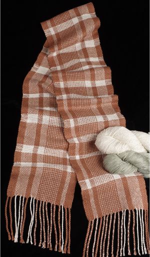 'Big Plaid' rigid heddle scarf kit.  Support research for a cure for cystic fibrosis.