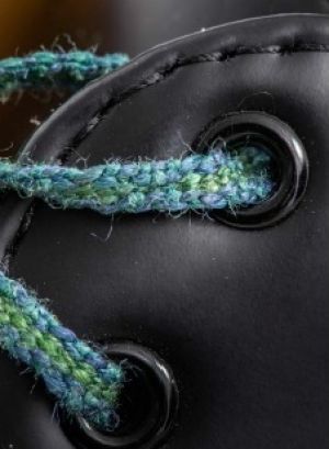 Devin Helmen's Shoe Laces; photo credit by Long Thread Media