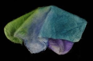 Hand-dyed Silk Hankies: Lily Pond
