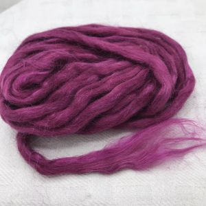 Silk/Suri Alpaca hand-dyed limited edition Raspberry