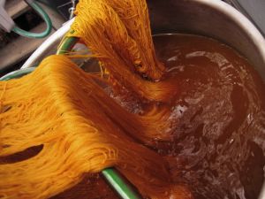 Kiku silk yarn, color #9514 in dye pot